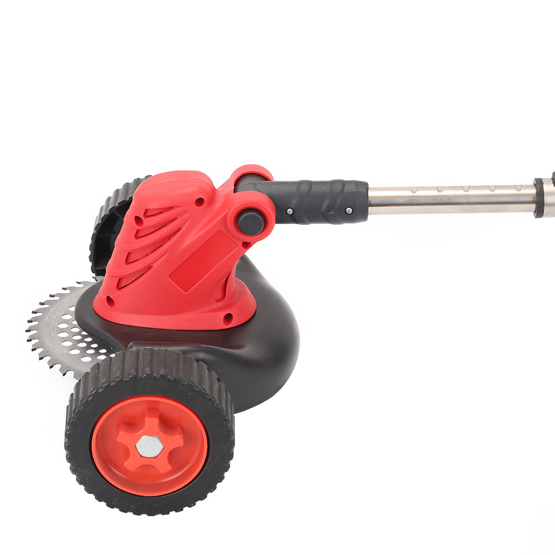 FUTURE HOME Cordless lawn mower with brushless motor, telescopic pole, cordless hand-held trimmer, removable auxiliary wheels