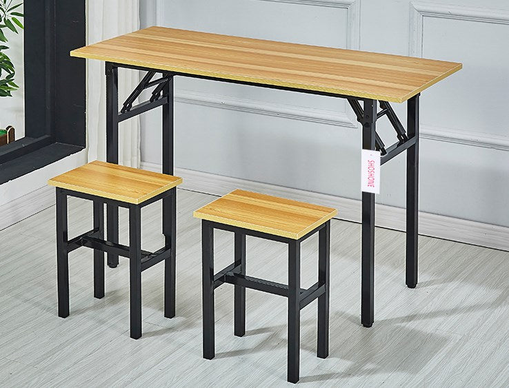 SHOSHONE Folding Desk No Assembly Foldable Computer Desk for Small Space/Home Office Black Frame