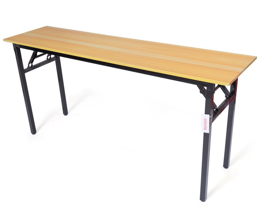 SHOSHONE Folding Desk No Assembly Foldable Computer Desk for Small Space/Home Office Black Frame