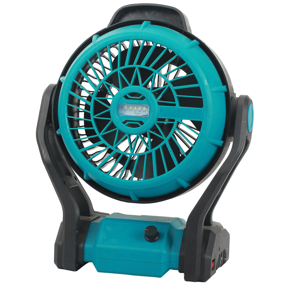 FUTURE HOME Camping Fan with LED Lights 1500mAh 8-Inch Rechargeable Outdoor Tent Fan 270° Head Swivel and Battery Operated Desk Fan with Hook for Picnic BBQ Fishing Trip