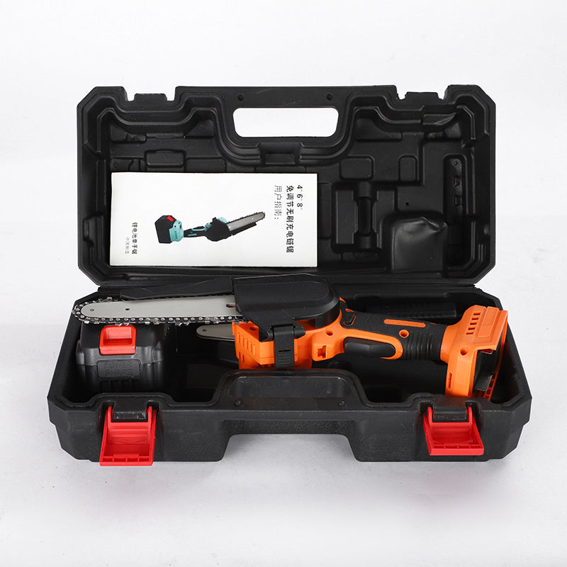 FUTURE HOME Cordless Electric Chainsaw, Battery Chainsaw with Security Lock Small Handheld Battery Powered Super Saws for Tree Trimming Branches Cutting
