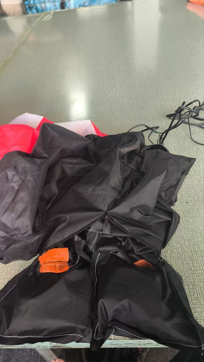 FUTURE HOME 5 FT Christmas Inflatables Santa Claus Outdoor Decorations Blow Up Yard Standing Santa with Built-in LEDs for Holiday Party Xmas Yard Garden Lawn Decor