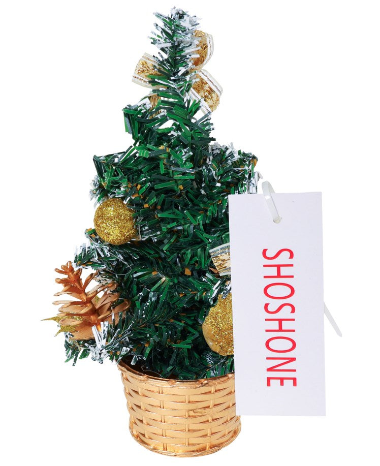 SHOSHONE Desktop Christmas Tree Mini Artificial Christmas Tree, Desktop Small Christmas Tree, Used for Holiday Indoor DIY Christmas Decoration