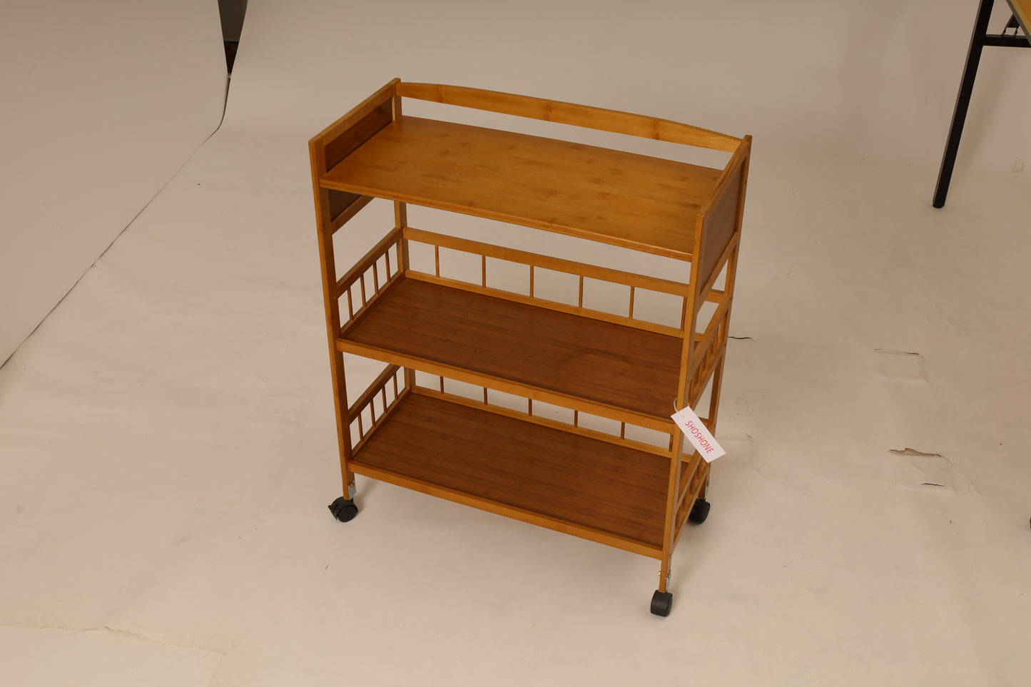 SHOSHONE Kitchen Brackets Rolling Brackets Cart Removable Wood Trolley Cart, Utility Cart Multi-Layer Storage Shelf Rack on Wheels